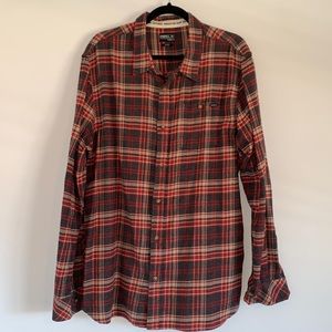 O’Neill Flannel in red, cream, and grey XL